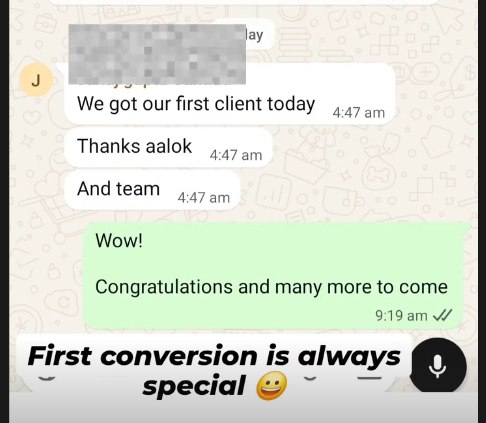 Client result screenshot