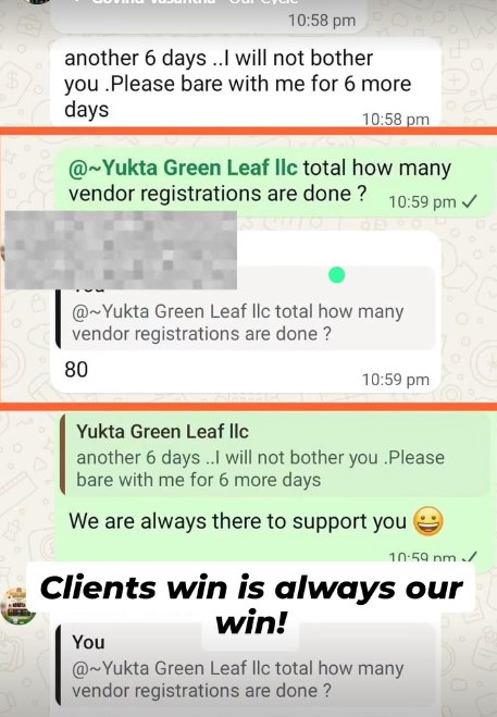 Client result screenshot